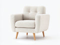 Poltrona - tessuto - 82x79x84 cm - crema-marrone chiaro - design moderno